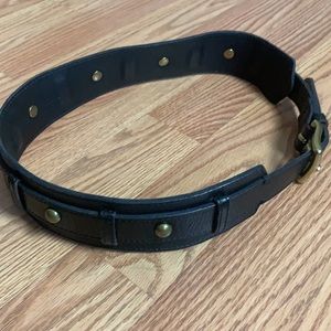 JCrew Black leather studded belt - sz S